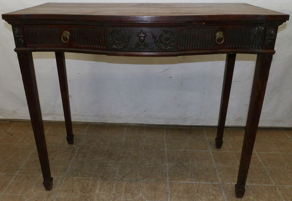 antique mahogany console with drawers (1 of 7)