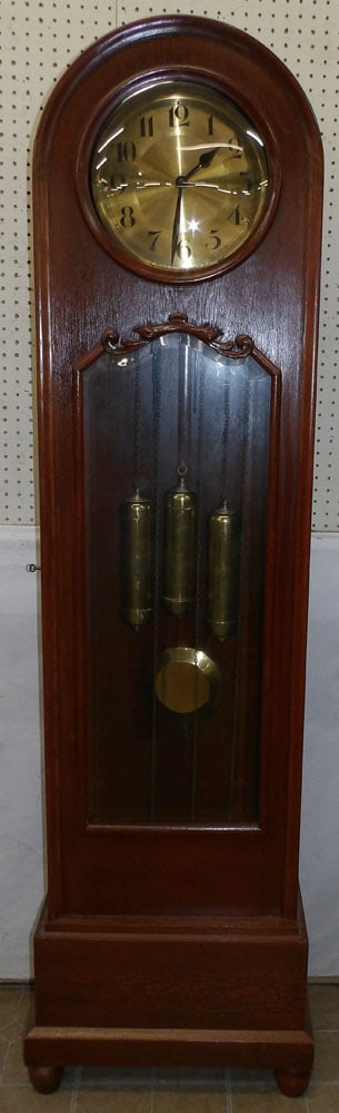 antique oak Grandfather clock (1 of 8)