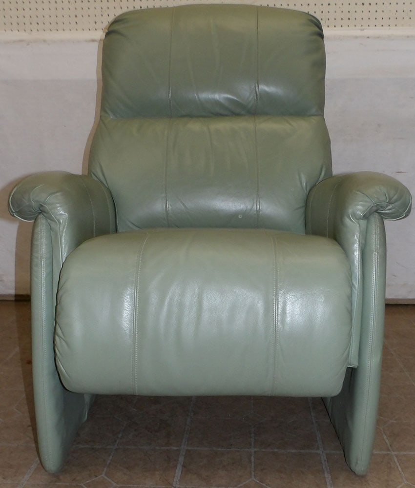 lazy boy leather upholstered recliner (1 of 10)