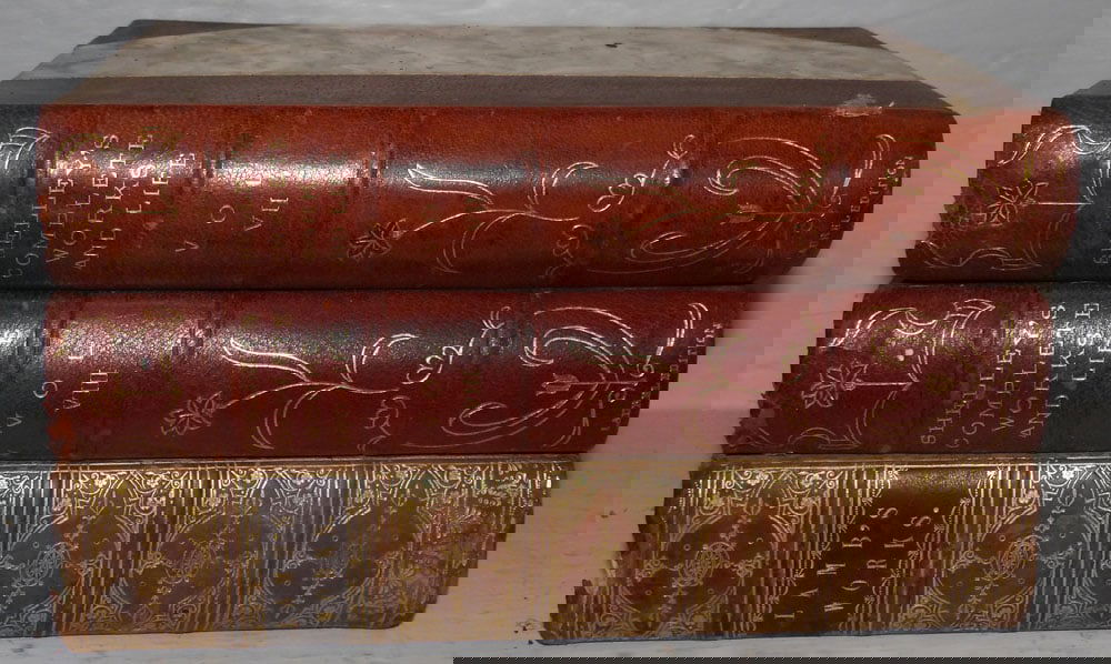 3 antique leather bound books (1 of 4)