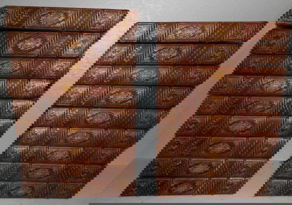 18 leather bound books by little brown & company (1 of 4)