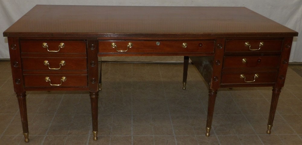 mahogany desk by council: mahogany desk by council. 72" L 36 1/4" D 30 3/4" H
