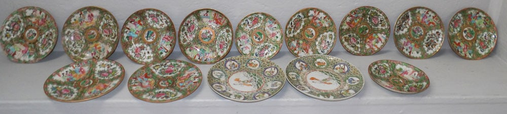 14 Antique Rose Medallion Plates (1 of 3)