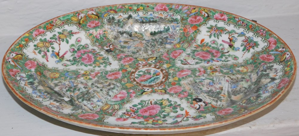 19th Century Oval Rose Medallion Platter (1 of 3)
