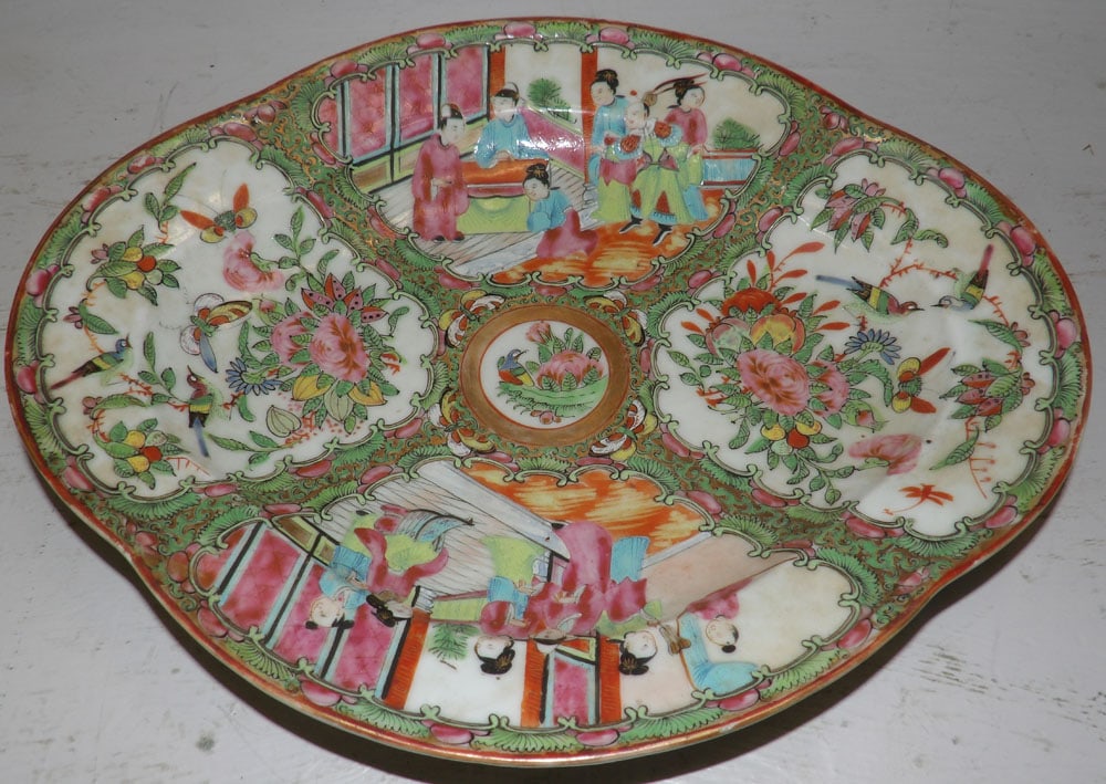 19th Century Rose Medallion Platter (1 of 3)