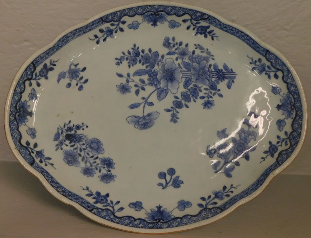 Chinese Blue & White Export Platter (1 of 2)