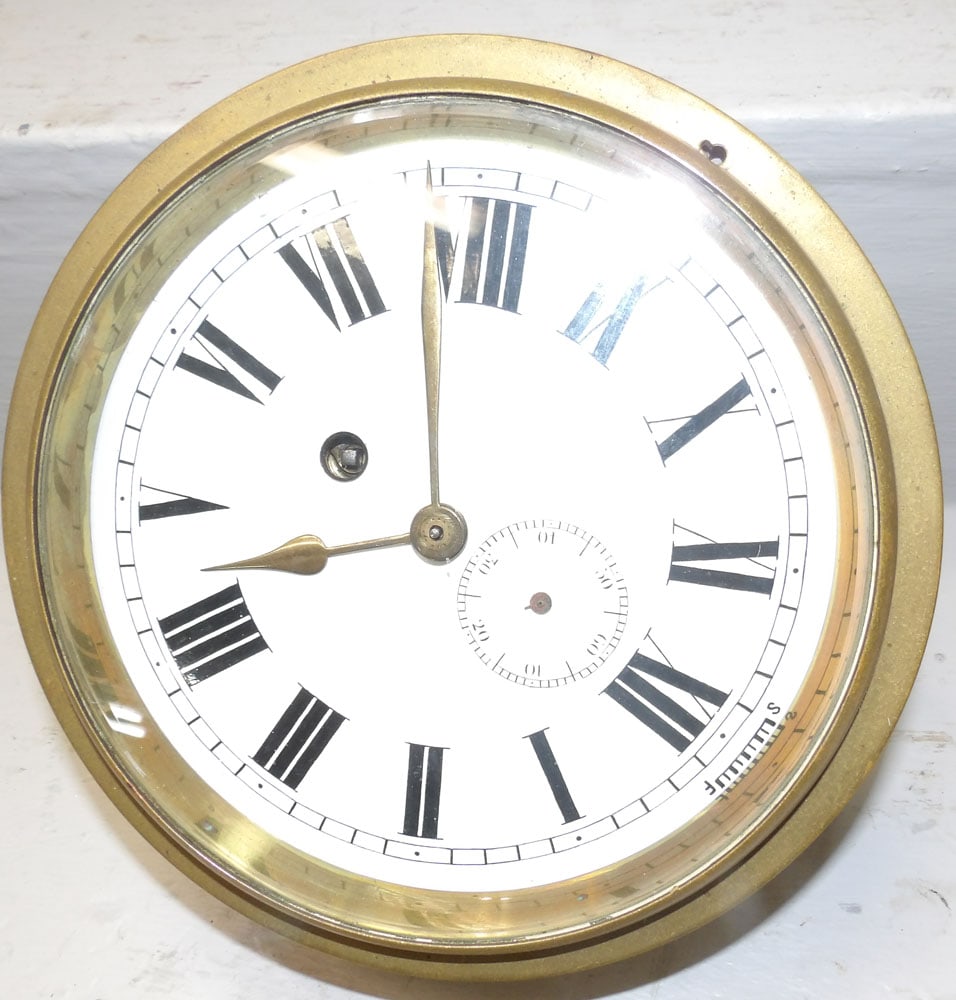 Antique Brass Ship Clock (1 of 3)
