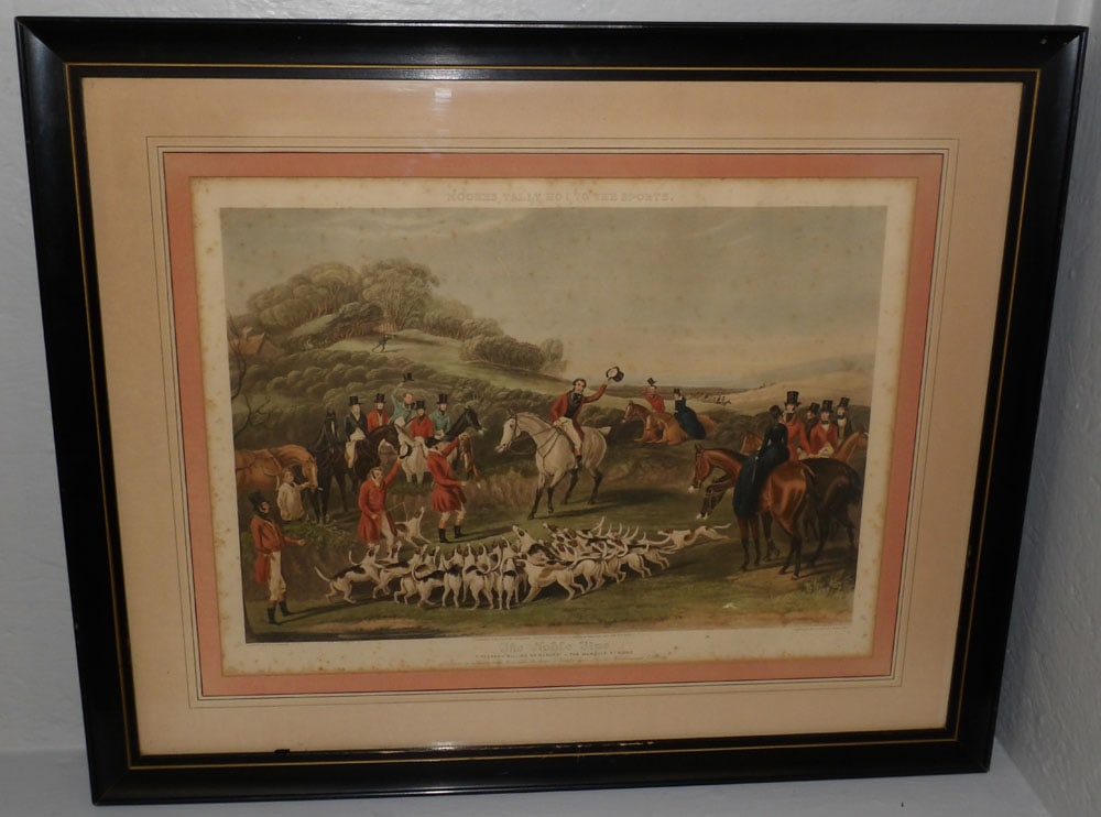 Framed Fox Hunt Engraving Entitled 'The Noble Tips' (1 of 4)
