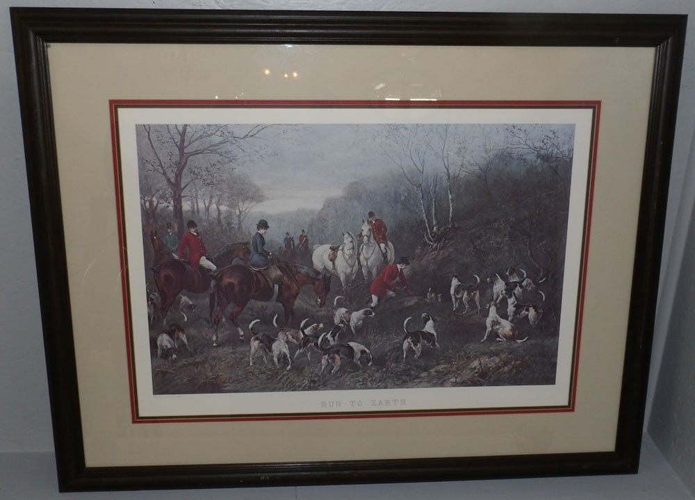 Large Framed Fox Hunt Print (1 of 5)