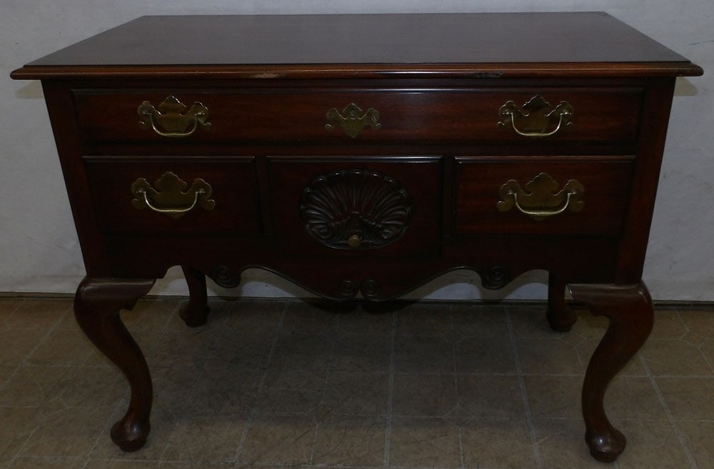Mahogany Queen Anne Lowboy by Henkel Harris (1 of 9)