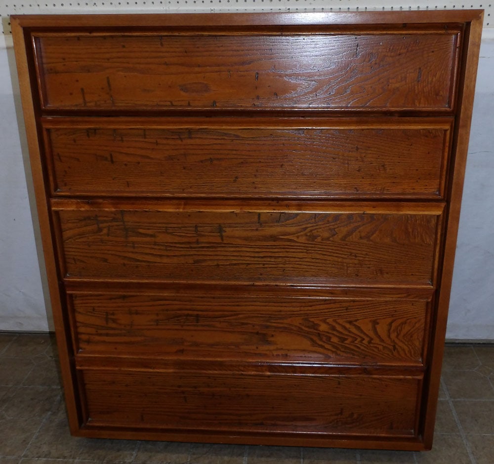 Mid Century Modern Walnut & Chestnut Five Drawer Chest by Dillingham (1 of 6)