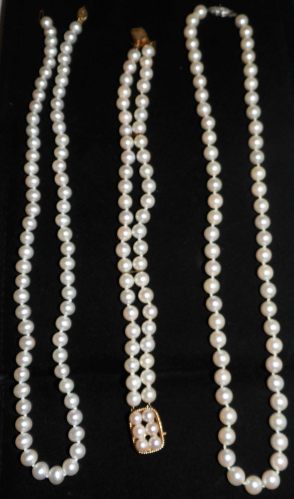 Two 14K Gold Clasp Necklaces & 14K Gold Clasp Bracelet (1 of 4)