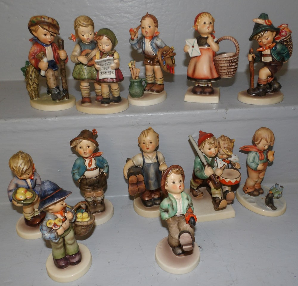 12 Hummel Figurines: 12 Hummel Figurines . Up to 5 1/2" H