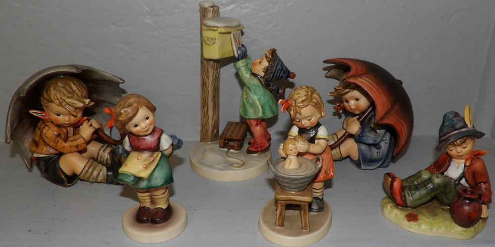 6 Hummel Figurines: 6 Hummel Figurines. Up to 7 1/4" H