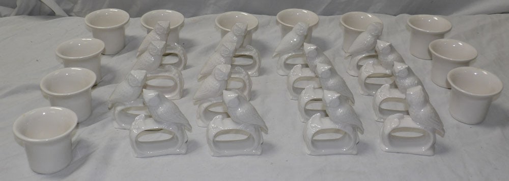 lot of owl porcelain napkin holders and cups (1 of 4)