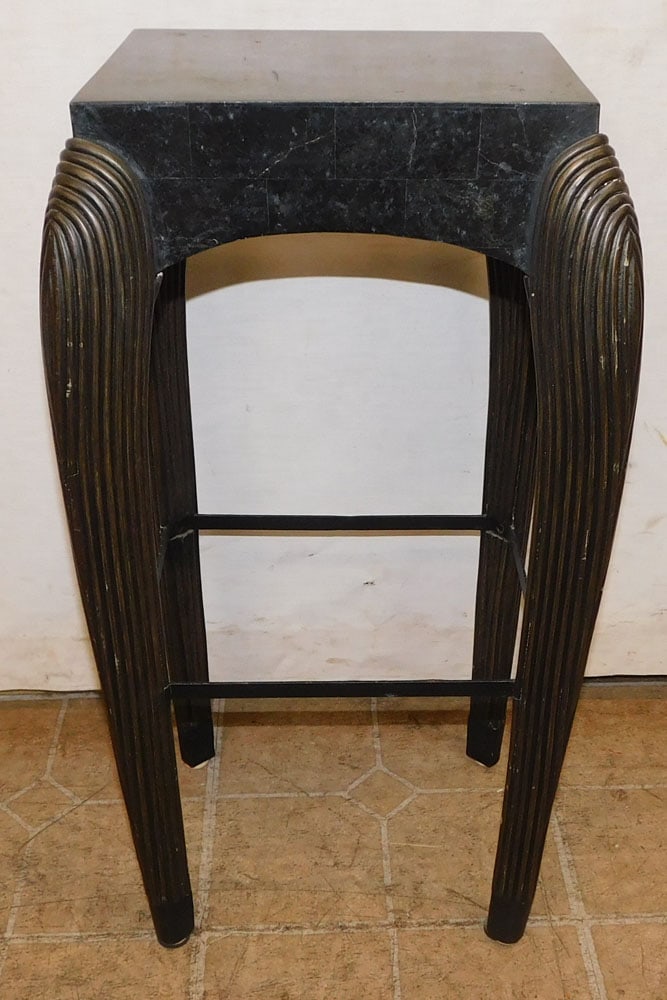 modern marble top plant stand (1 of 3)