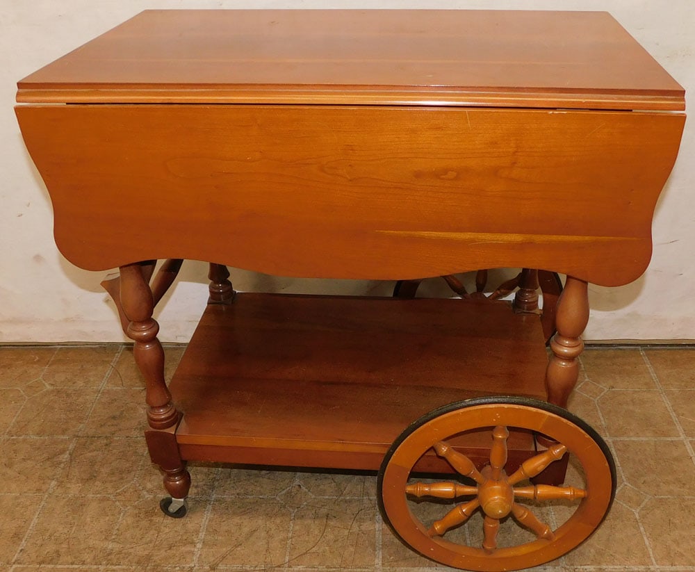 cherry tea cart on wheels (1 of 6)