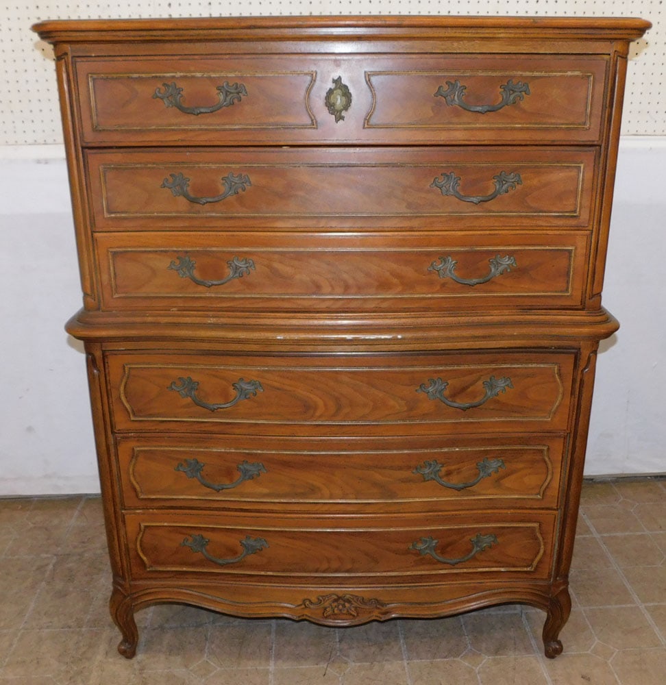 walnut 6 drawer chest (1 of 5)