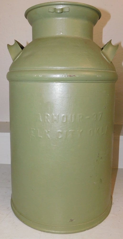 antique painted milk can (1 of 5)