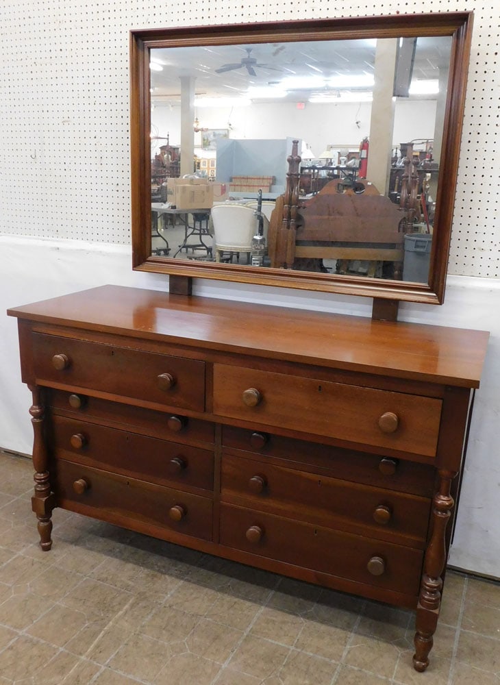 cherry dresser with mirror (1 of 6)