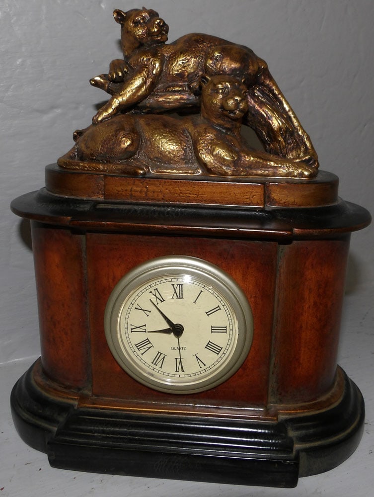 painted decorative shelf clock (1 of 3)