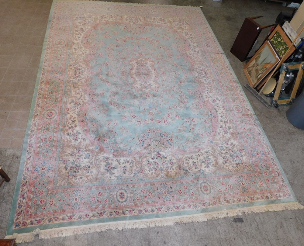 11' 6" x 16 ' 2" Kerman rug: 11' 6" x 16 ' 2" Kerman rug. ALL DESCRIPTIONS AND ANY CONDITION STATEMENT GIVEN BY LANGSTON AUCTION GALLERY ARE STRICTLY OPINIONS AND LANGSTON'S SHALL HAVE NO RESPONSIBILITY FOR ERRORS OR OMISSIONS. T