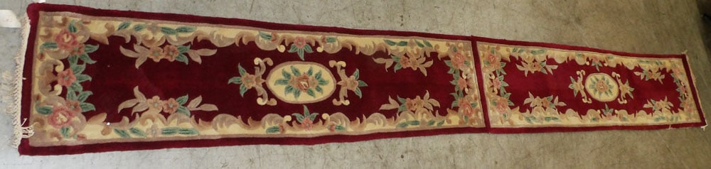 2' x 15' 10" handmade runner: 2' x 15' 10" handmade runner. ALL DESCRIPTIONS AND ANY CONDITION STATEMENT GIVEN BY LANGSTON AUCTION GALLERY ARE STRICTLY OPINIONS AND LANGSTON'S SHALL HAVE NO RESPONSIBILITY FOR ERRORS OR OMISSIONS. 