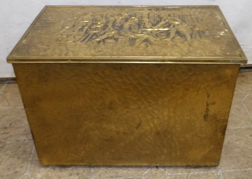 embossed brass kindling box (1 of 3)
