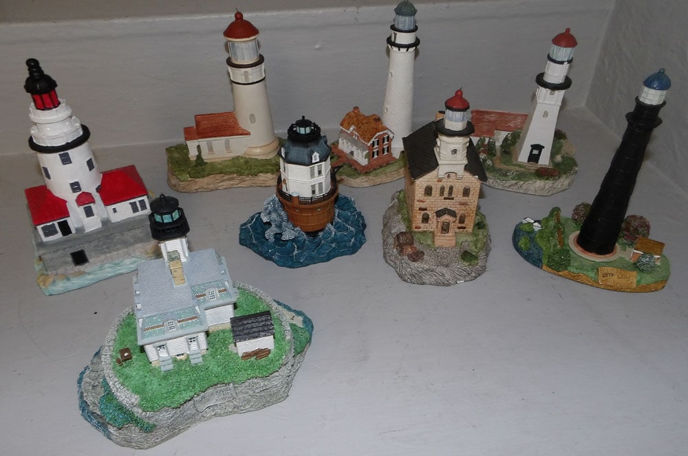 lot of painted ceramic lighthouses (1 of 4)