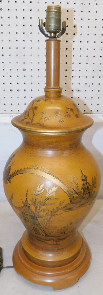 painted ceramic oriental lamp (1 of 5)