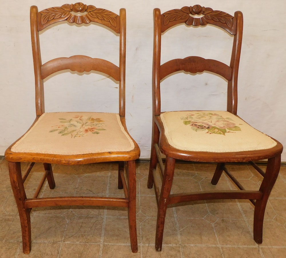 pair of antique side chairs (1 of 2)