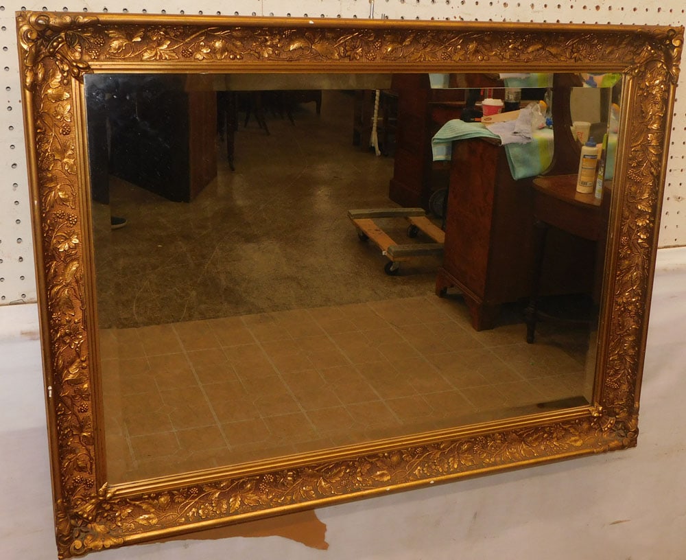 ornate gilded frame bevel mirror (1 of 2)