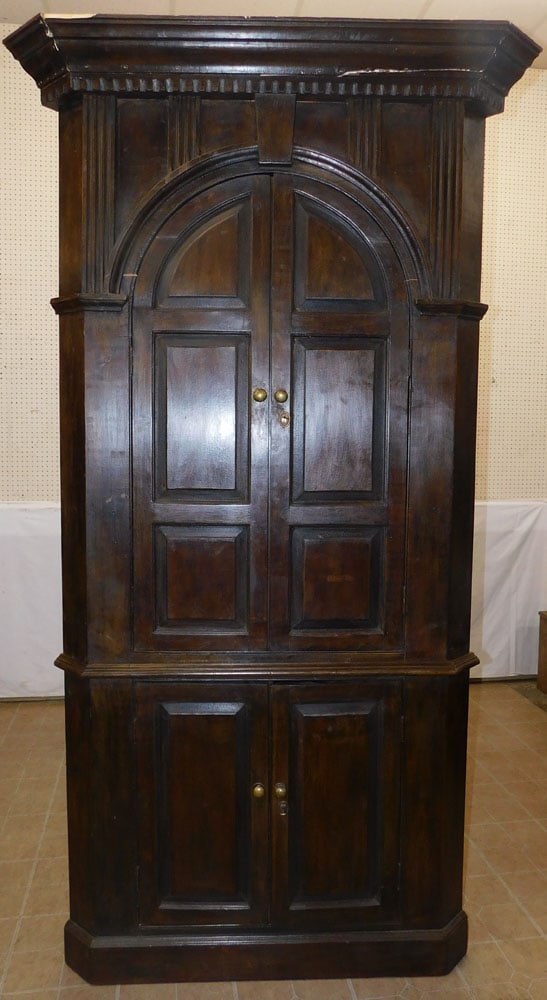 pine 2 piece corner cabinet (1 of 7)