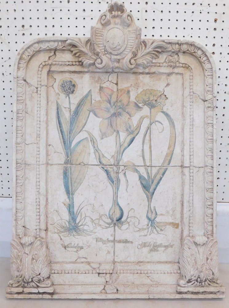 painted plaster wall hanging (1 of 7)