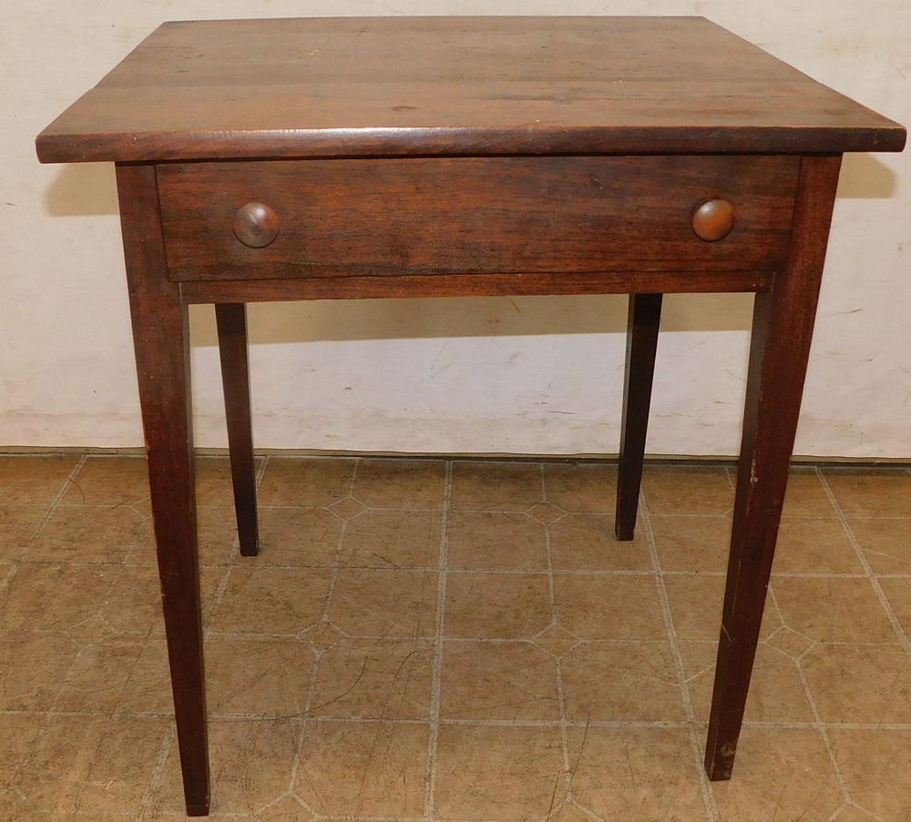 walnut one drawer work stand (1 of 3)