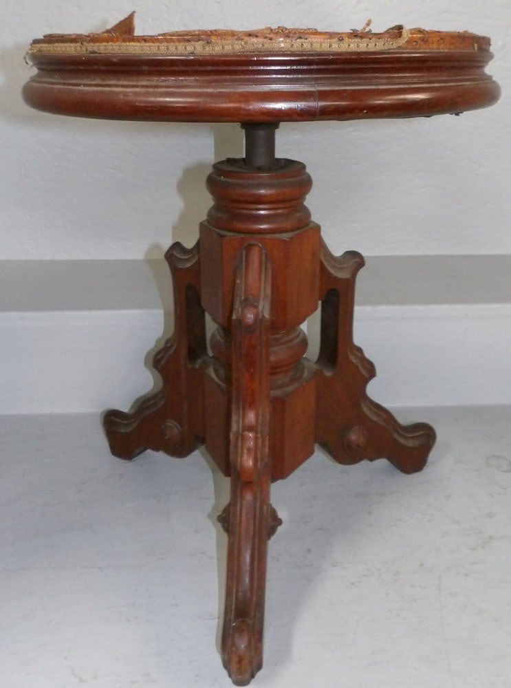 Victorian piano stool frame and mahogany side chair (1 of 2)