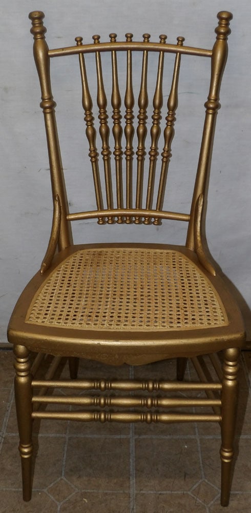 painted cane seat chair (1 of 6)