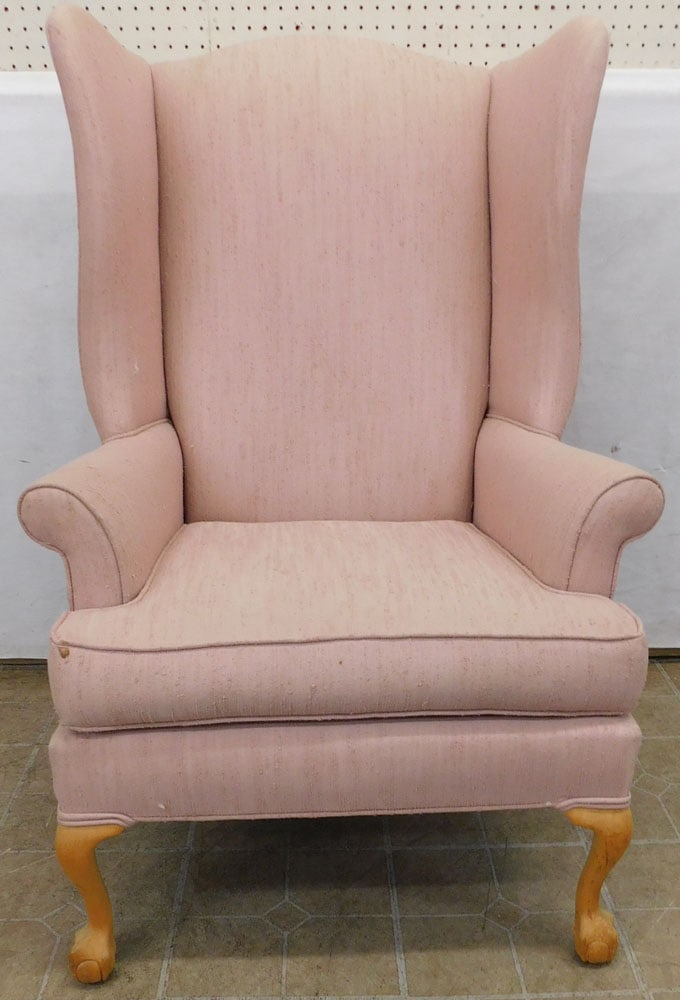 upholstered wing back arm chair (1 of 5)