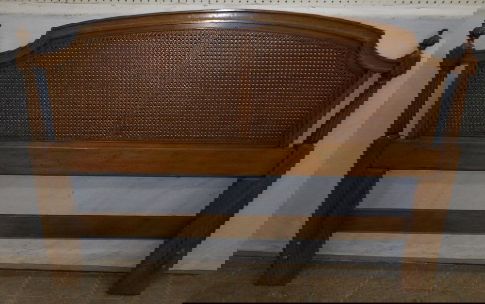 walnut and cane queen size headboard by Thomasville (1 of 2)