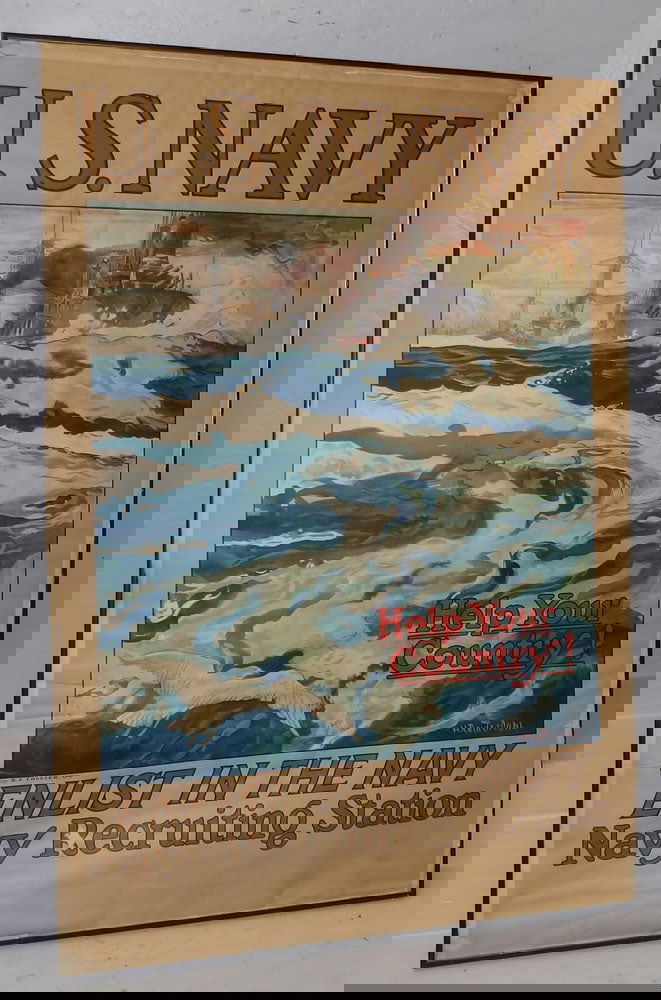 vintage u.s navy poster (1 of 5)