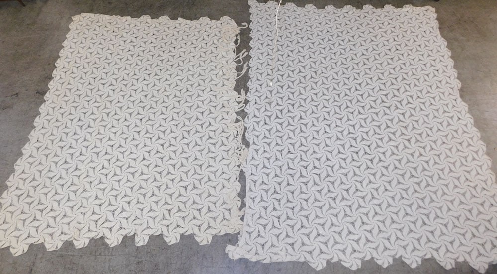 2 crocheted coverlets (1 of 8)
