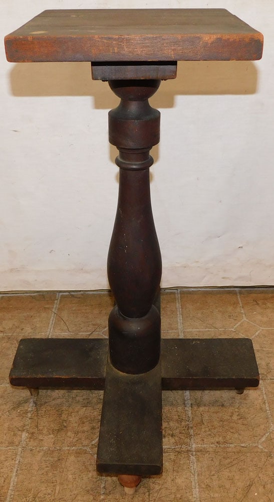 antique walnut pedestal (1 of 4)