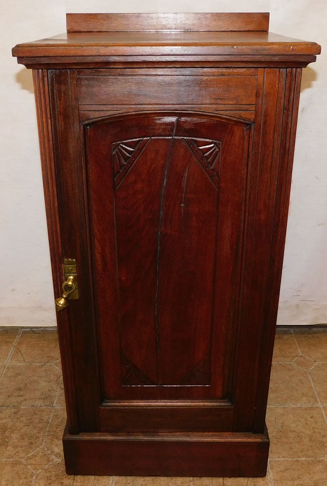 antique walnut bed side cabinet (1 of 6)