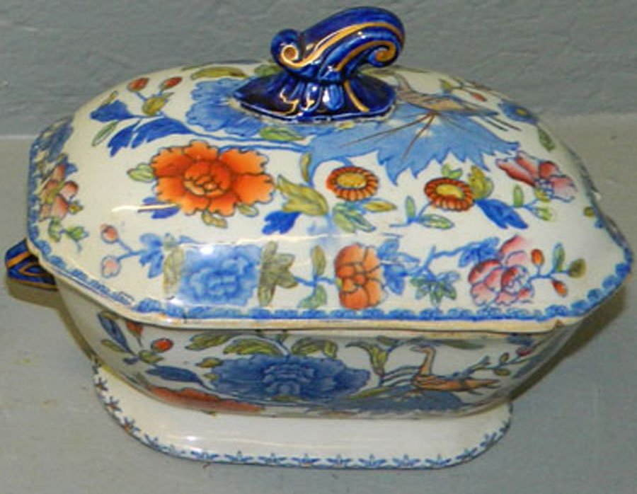 Early 19th Century Ironstone sauce boat.: Early 19th Century Ironstone sauce boat.