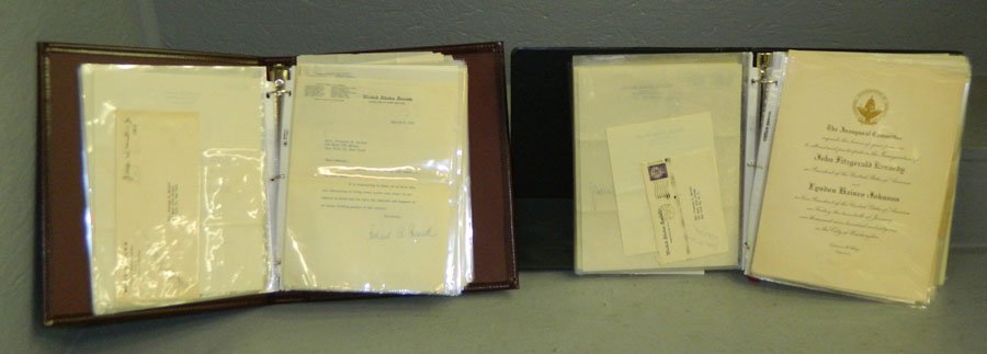(2) Albums of Autographed letters.: (2) Albums of Autographed letters including John and Robert Kennedy, George Wallace, and Gerald Ford.