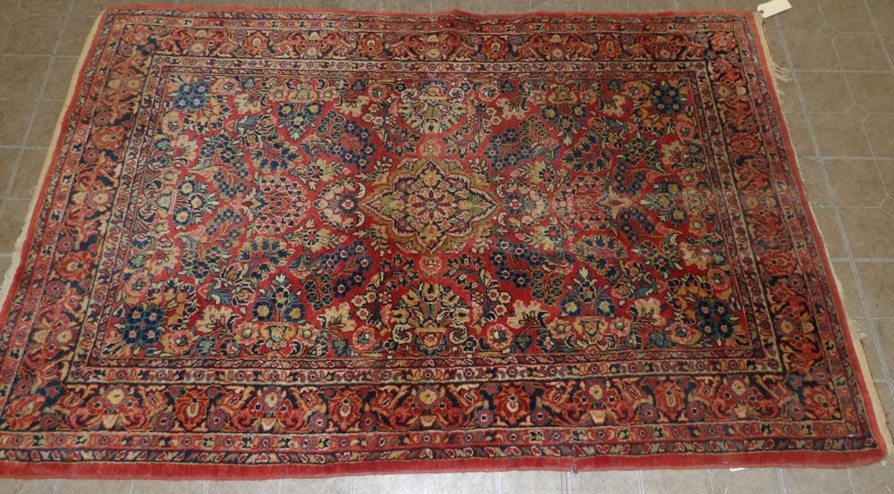 4' 4" x 6' 7" Antique Hand Made Oriental Rug (1 of 4)