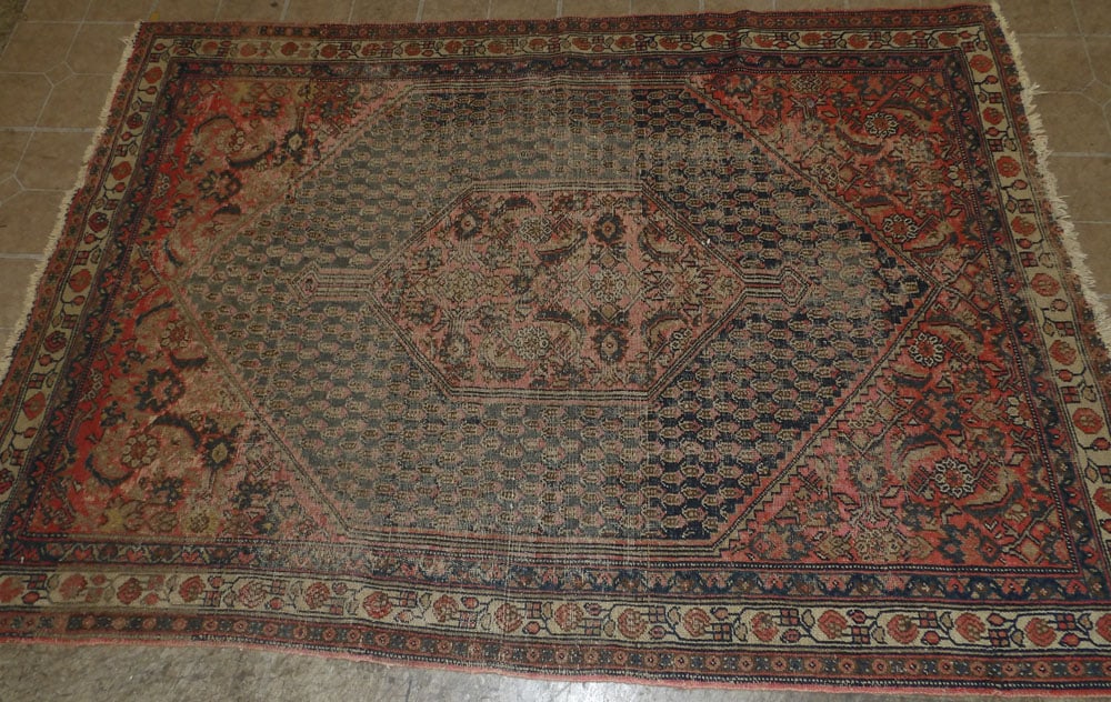 6' 4" x 4' 4" Antique Hand Made Oriental Rug (1 of 4)