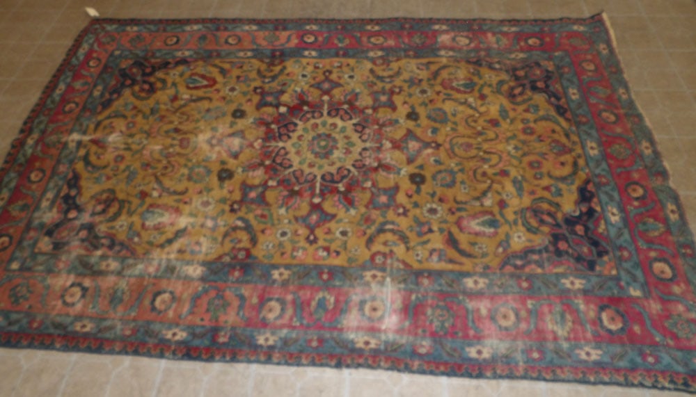 6' 2" x 9' 7" Antique Hand Made Oriental Rug (1 of 7)