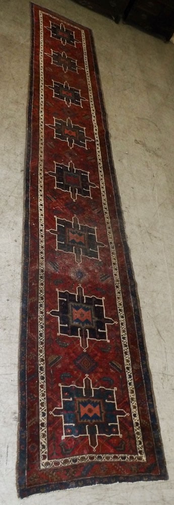 3' 1" x 18' 5" Antique Hand Made Oriental Runner (1 of 6)