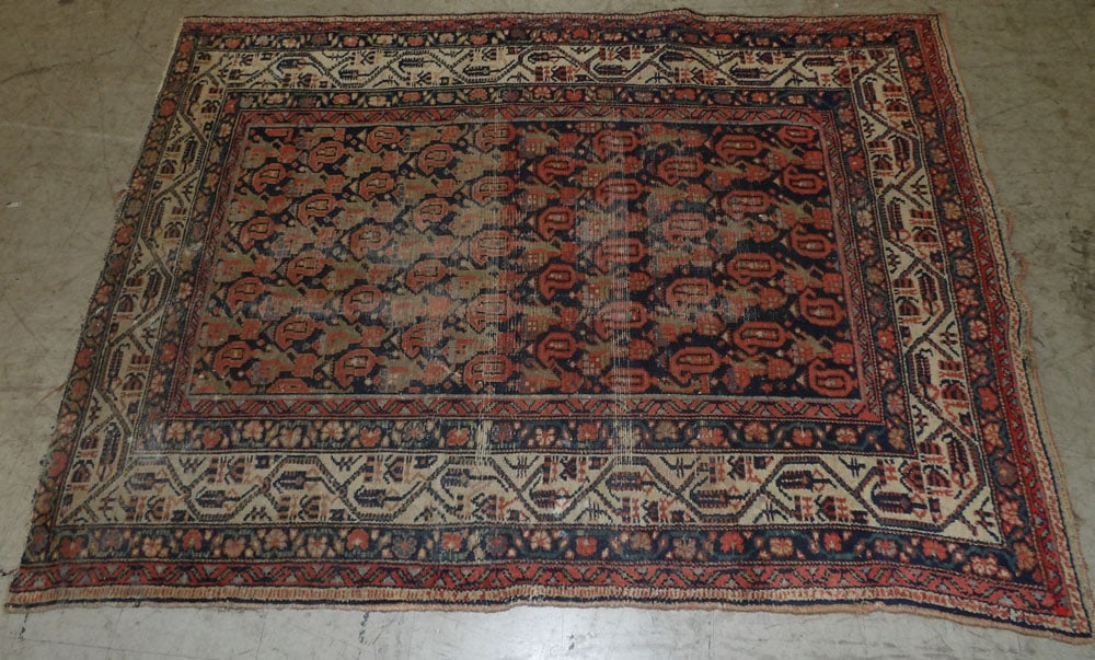 4' 4" x 5' 9" Antique Hand Made Oriental Rug (1 of 7)